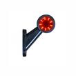 Lampa gabarit brat 108mm, oblic 45°, LED, 12-24V, alb-rosie, dreapta W21.7W 501BCP Was 