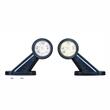 Lampa gabarit brat 108mm, oblic 45°, LED, 12-24V, lentile incolore, stanga W21.7W 501L Was 