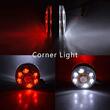 Lampa gabarit brat, 110mm, LED, 12-24V, cercel oglinda, alb-galben-rosu, YZ-0