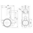 Lampa gabarit cu brat 113mm, LED, 3 functii, prindere laterala, dreapta, FT-140 W P Fristom