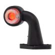 Lampa gabarit cu brat cu cot 90°, 125mm, bec, alb-rosie, 12-24V, FT-033-D Fristom 