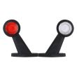 Lampa gabarit cu brat oblic 45°, 130mm, bec, alb-rosie, 12-24V, FT-033-C Fristom