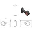 Lampa gabarit cu brat drept lung 96mm, LED, angel eye, LD722 Horpol