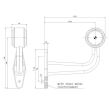 Lampa gabarit cu brat cu cot 90°, 130mm, LED, alb-rosie, 12-36V, FT-009-D Fristom