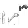 Lampa gabarit brat 169mm, cu LED, 3 functii, dreapta, Hor101, LDCC2699 Horpol