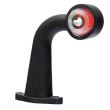 Lampa gabarit cu brat cu cot 90°, 175mm, bec, alb-rosie, 12-24V, FT-033-F Fristom 