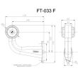 Lampa gabarit cu brat cu cot 90°, 175mm, bec, alb-rosie, 12-24V, FT-033-F Fristom 