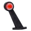 Lampa gabarit cu brat oblic 45°, 183mm, bec, alb-rosie, 12-24V, FT-033-E Fristom 