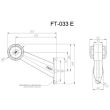 Lampa gabarit cu brat oblic 45°, 183mm, bec, alb-rosie, 12-24V, FT-033-E Fristom 