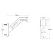 Lampa gabarit cu brat 185mm, oblic la 45°, LED, 3 functii, stanga, L1905 TruckLed