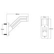 Lampa gabarit cu brat 185mm, oblic la 45°, LED, 3 functii, dreapta, L1906 TruckLed