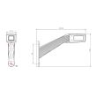 Lampa de gabarit cu brat 190mm, cotit la 45°, LED, 3 functii, dreapta FT-145-P Fristom
