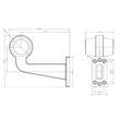 Lampa semnalizare cu brat 195mm, cotit la 90°, LED, Old School, stanga-dreapta, Retro Design FT-147 F Z/Z LED Fristom