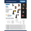 Lampa semnalizare cu brat 195mm, cotit la 90°, LED, Old School, stanga-dreapta, Retro Design FT-147 F Z/Z LED Fristom