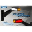 Lampa gabarit brat 190mm, LED, oblic la 45°, 3 functii, stanga, FT-146 L Fristom