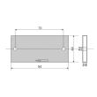 Catadioptru dreptunghiular cu gaura, alb, 94x44 DOB-42 B Fristom