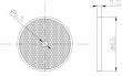Catadioptru rotund cu gaura, rosu fi60 DOB-033C Fristom