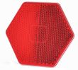 Catadioptru hexagonal cu adeziv, rosu, 75mm, UO6 1203 Was