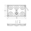 Lampa interior plafon univerala 120x75, LED, intrerupator, LED rosu, LWD2157 Horpol