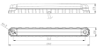 Lampa interior plafon/universala 120x35 FT-034-C LED, cu cablu de 0.5m, rosie Fristom