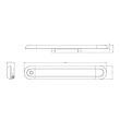 Lampa interior plafoniera 300x49mm. LED, dimabila, 12/24V 8W, intrerupator cu LED, rabatabila, L1881 TruckLed