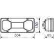 Lampa spate 304x103, compatibila Iveco Daily 3, cu mufa tata, stanga TruckLed L2363