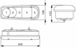 Lampa spate 349x129mm, Renault Premium, Daf CF-LF, cu LED, cu cablu, stg/dr, 12V,  TR1473