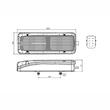 Lampa spate 400x160, DAF CF/XC/XF, model incepand cu 2012, iluminare numar, cu mufa, stanga, LZP071 TruckLed