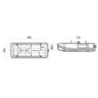 Lampa stop Man new TGA,TGL,05, TGL, TGM, 400x160x88mm, dreapta, albastra, hibrid, mufa 7 pini lateral, Ucler 0109LS, 98646