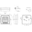 Lampa spate 99,6x93, 3 functii, LED Neon, FT-120 Bajonet 5 pini LED Fristom