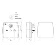 Lampa spate 99,6x93, 3 functii, LED, mufa, FT-222 LED Bajonet Fristom