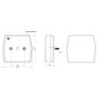 Lampa spate 99,6x93, 3 functii, LED, cablu, FT-222 LED Fristom