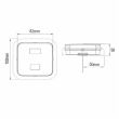 Lampa spate 100x82, 3 functii, LED NEON, margine groasa, CA7106 247 Lighting