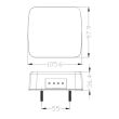 Lampa spate 100x90, 5 functii, iluminare numar, LED, TRL-003 Dafa