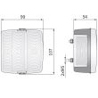 Lampa spate 107x99, 4 functii, iluminare numar, stanga, LT4.52100  Wesem