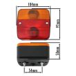 Lampa spate 104x97, 4 functii, 2 compartimente, iluminare numar, stanga/dreapta TR004 Dafa