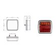 Lampa stop 110x102, 4 functii, iluminare numar, semnalizare dinamica, LED, set, Y L1868SET H.L
