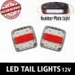 Lampa spate 110x105, 5 functii, LED, stanga/dreapta H5-363CL