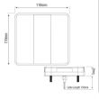 Lampa spate 110x110, 4 functii, catadioptru, LED, 12V,  111STI CA 7058 247 Lighting