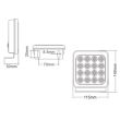 Lampa spate 115x140, 1 functie, ceata, LED, lumina rosie, SD6001-1