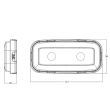 Lampa semnalizare 117x56, cu LED, Lampdemia W225 1481 2A Was