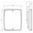 Lampa stop 127x151, 3 functii, LED, 12/24V, incastrabila, fara rama, FT-323 LED Fristom