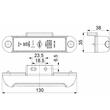 Lampa stop 130x29, 3 functii, LED, 12-24V, cu suport, LZD 2964 Horpol