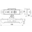 Lampa stop 130x29, 3 functii, LED, 12-24V, cu suport, LZD 2964 Horpol