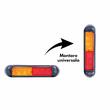 Lampa stop 130x29, 3 functii, LED, 12-24V, cu suport, LZD 2964 Horpol