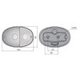 Lampa spate ovala 140x93, 3 functii, LT3 48400 Wesem
