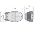 Lampa spate ovala 140x93, 3 functii, prindere laterala, LT3 48430 Wesem