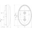 Lampa stop 140x93, 3 functii, ovala, FT-355 LED Fristom