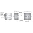 Lampa spate 140x140, 3 functii, LT2 26600 Wesem 