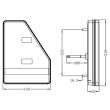 Lampa stop 145x218, 12/24V, LED, 5 functii, triunghi, dreapta, L1908 TruckLed